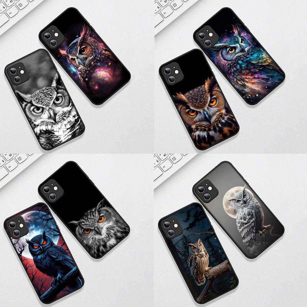 Soft Cover for Samsung Galaxy S24 S25 S23 FE Ultra Plus S7 Edge S25+ S23+ A56 5G Casing Phone Case Wallpaper Owl Bird