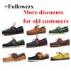 Men Genuine Leather Docksides Casual Boat Shoes,Plus Size 36-46 Brand Designer Flat Loafers For Homme Femme X124