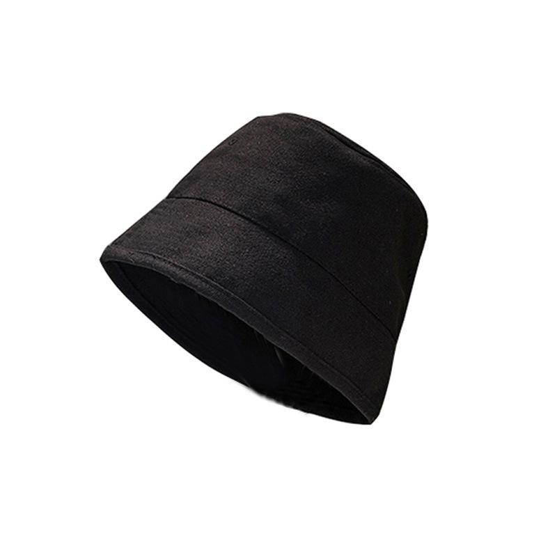 Small Niche Solid Color Retro Bucket Hat Basin Hat Fashionable Street Men's Women's Cotton Linen Fisherman Hat