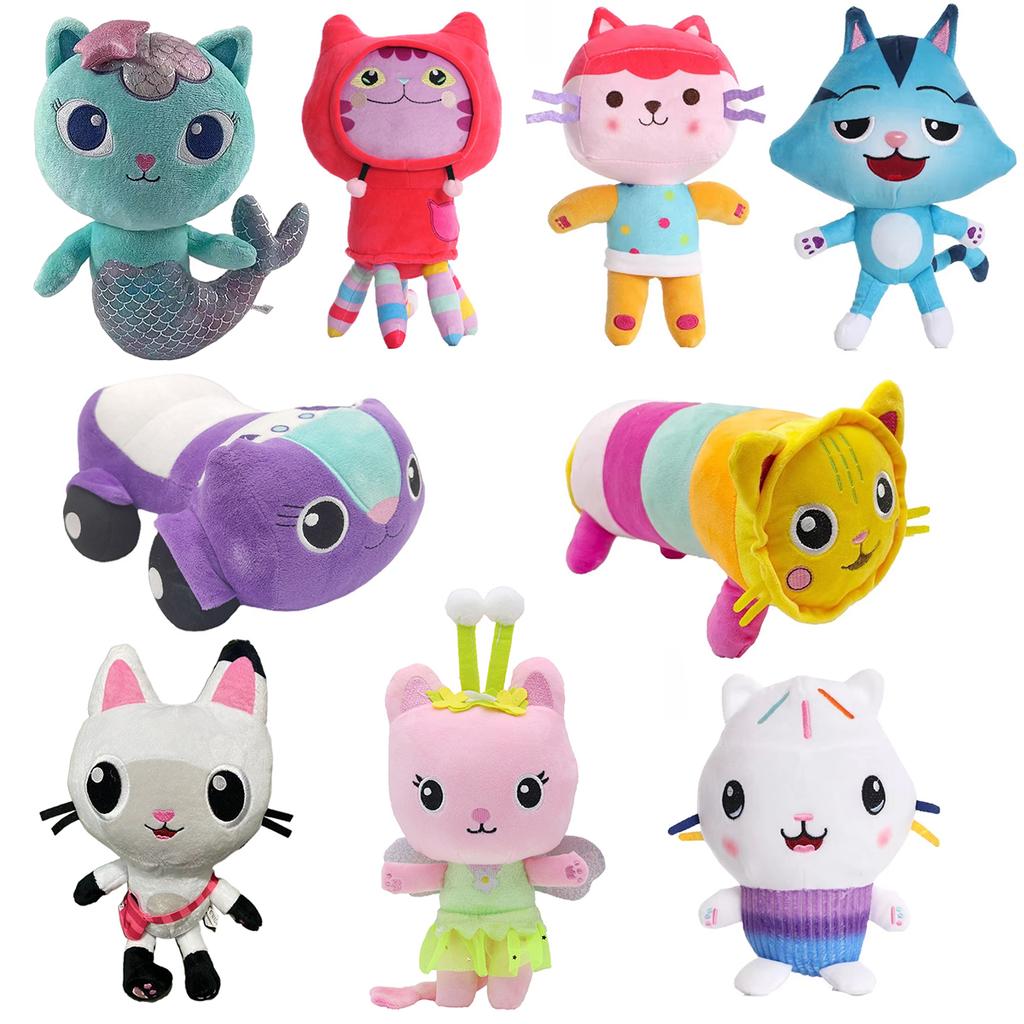 Новейший 8 Stlyes Gabby Dollhouse Мягкая игрушка Mercat Мультяшные мягкие игрушки Русалка Кошка Мягкая кукла Дети День рождения Рождественские подарки