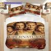 Supernatural Mystery Bedding (1 * duvet cover + 2 * pillowcase, without core) 2D Flat Duvet cover and pillowcase Christmas birthday gift Bedding set