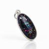 16.8 Ct Natural Ethiopian Multicolor Opal Oval Cut Pendant 925 Sterling Silver