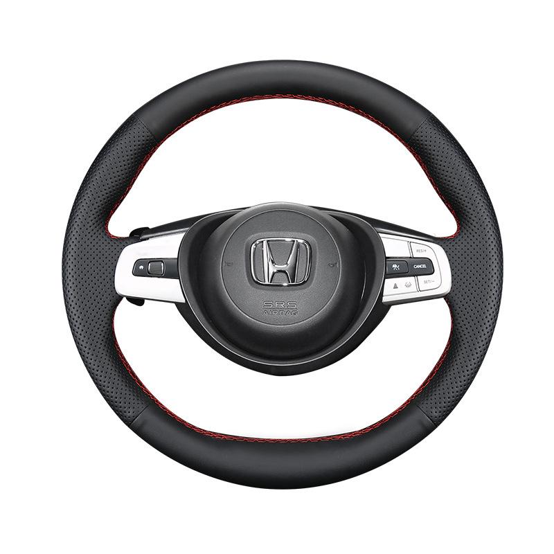 Натуральная кожаная ручная прошивка чехла рулевого колеса для моделей Honda Civic, Accord, CRV, HR-V, Fit и Guandao