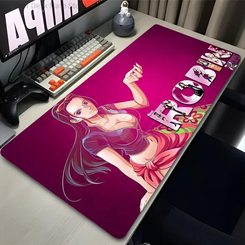 Mouse Pad Anime XL Gaming Accessories One Piece Nico Robin Keyboard Pad PC Computer Rubber Desk Mat Gamer Carpet Office Mousepad