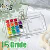with Clip Travel Paint Palette Acrylic Painting Supplies Travel Watercolor Palette Gift for Women Men Durable Watercolor Palette