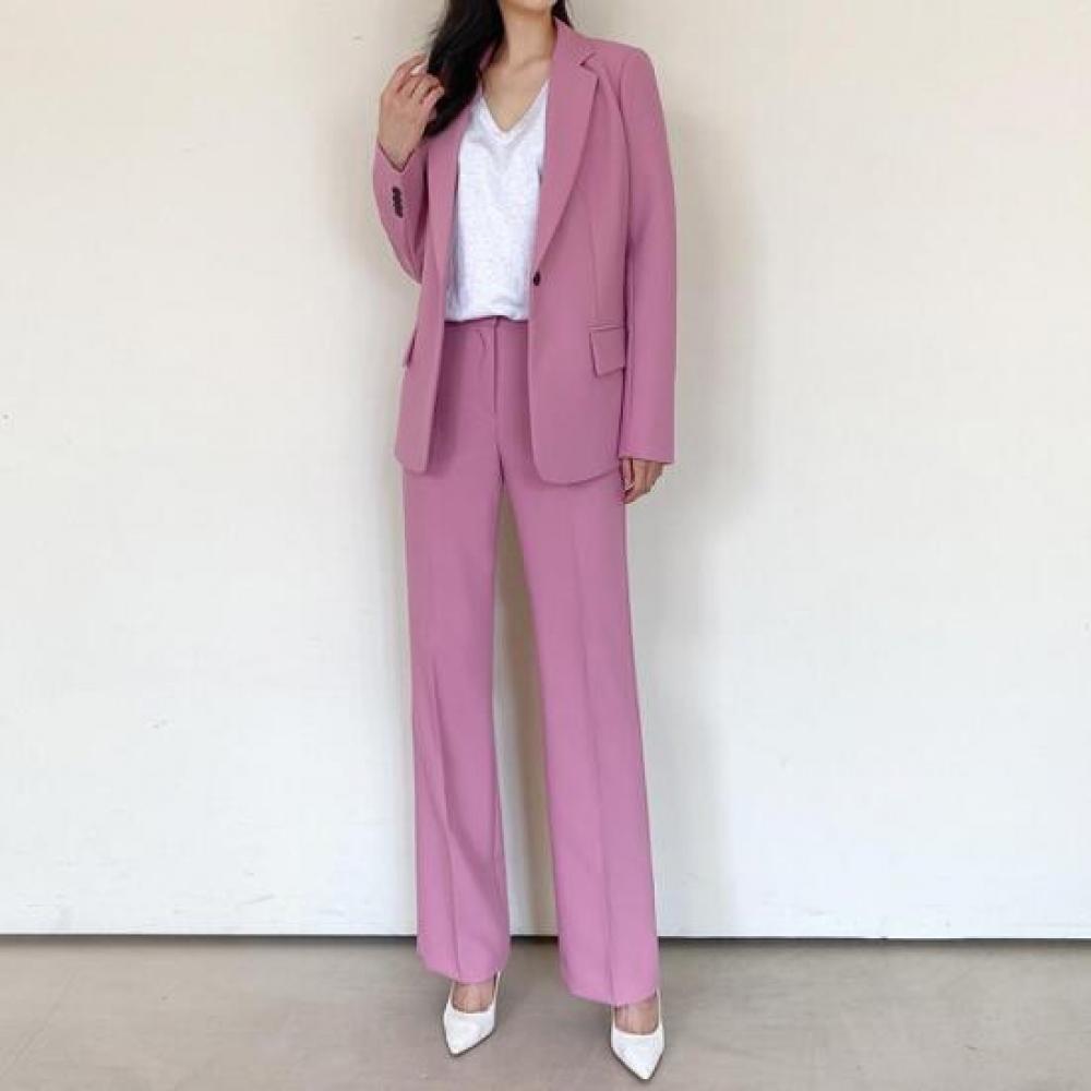 New ArrivalS Open Run Dimaer Pintuck Suit Women S Semi Wide dreSS pantS Vivid