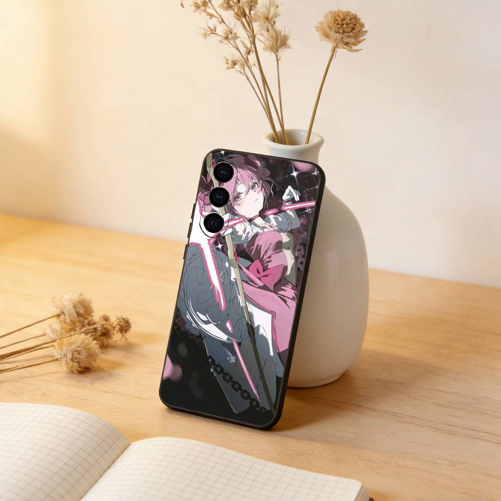 Чехол для телефона Puella Magi Madoka Magica Для Samsung Galaxy A73,A72,A71,A70,A53,A52,A51,Другие Мягкий Черный Чехол