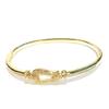 18k Real gold-plated cubic zirconia horseshoe buckle bracelet, a luxurious and high-end piece of jewelry, simple and versatile, and exquisitely