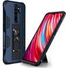 Чехол для Xiaomi Redmi Note 8 Pro с Защитным Стеклом и Подставкой, Прочный Ударопрочный Броня для Магнитного Держателя Автомобиля.