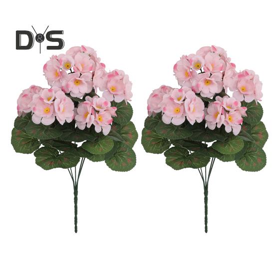 1/2 шт. искусственная герань реалистичные устойчивые к ультрафиолетовому излучению искусственные цветы для свадебной вечеринки в помещении и на открытом воздухе офисный стол центральный элемент пластиковые искусственные цветочные растения