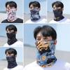 Breathable Lce Silk Bandana Hanging Ear Face Cover Scarf Neck Protection Cycling Balaclava  Summer