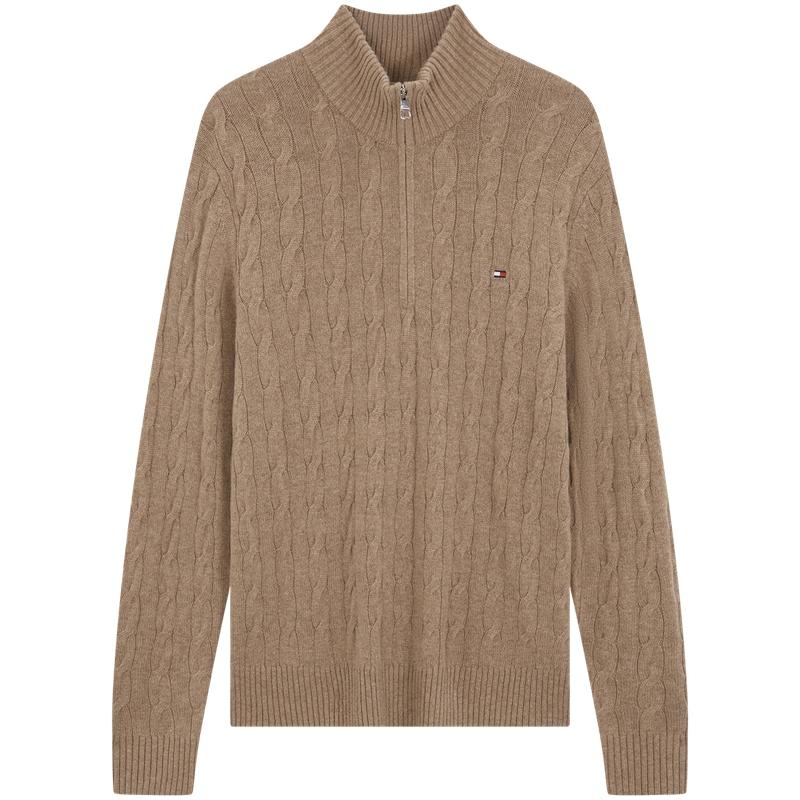 Tommy Hilfiger cable-knit half-zip sweater MW0MW40443