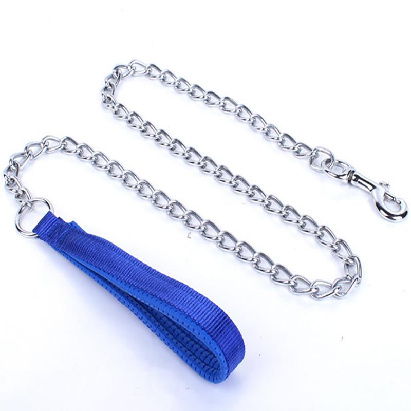 Цепь для собак DOG Leash, металлическая цепь для собак с поводком из нержавеющей стали