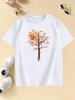 Cat Climb Tree Deisng Printed Shirt Funny T Shirts Kids Childrens Tshirt Boys Girls Summer Spring Casual Top Tee Shirt