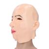 Полная голова женщины из латекса с реалистичными отверстиями для глаз, реалистичное женское лицо из латекса для косплей-вечеринки Cro