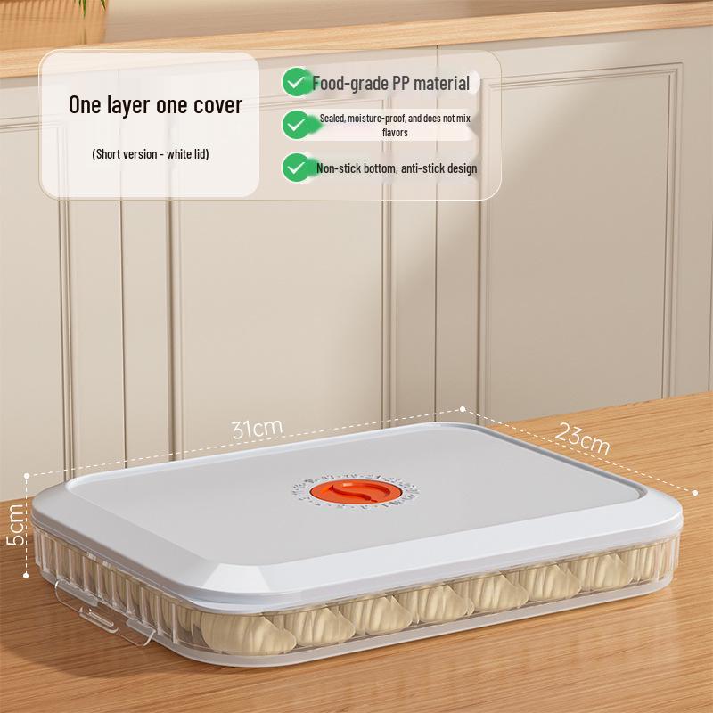 Dumpling Freezer Box - Fresh-Keeping and Quick-Freezing Storage for Wontons, Dumplings & Noodles