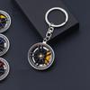 Rotatable Wheel Hub&Brake Keychain 3D Car Accessories Keychain Wheel Hub Key Chain  Girls Boys