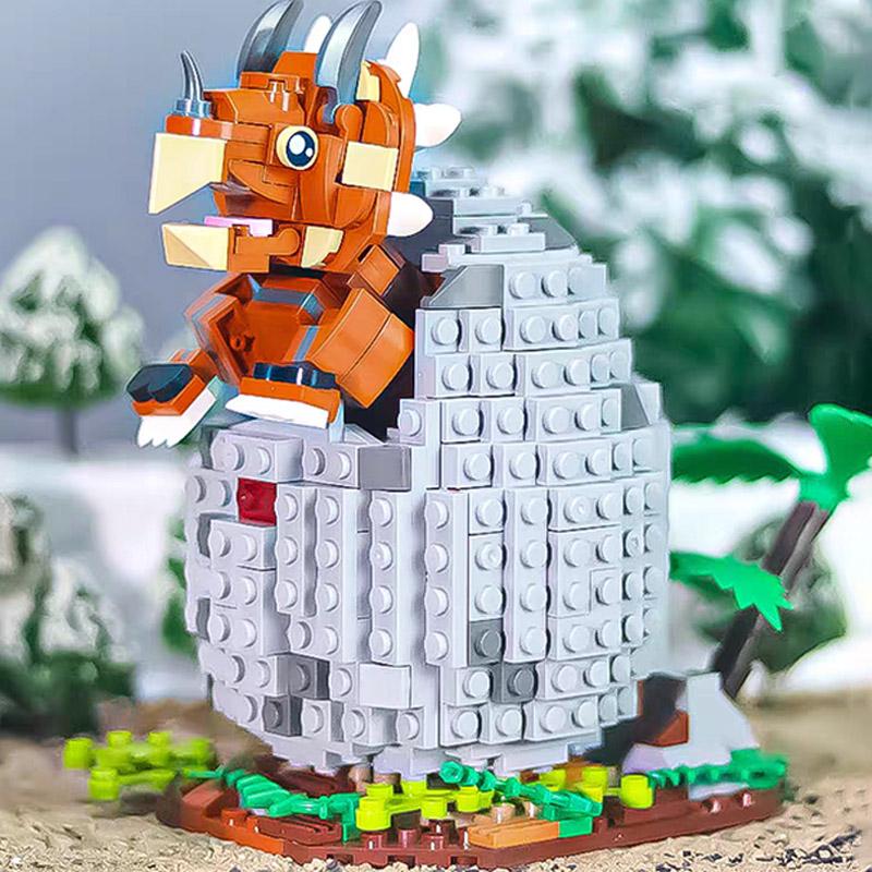 Jurassic World Velociraptor Building Blocks Triceratops Dino Egg Ankylosaurus Model Assemble Brick Toys For Kids Adult Gift