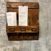 Wooden wall key cabinet with hooks