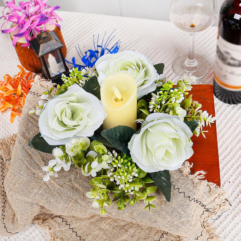 Simulated Flower Candlestick Garland Living Room Table Decoration Ornaments