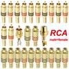 4 шт. Золотой RCA Штекер Розетка Аудио Колонки Штекер Папа Мама RCA Разъем для Аудио Видео Кабеля Адаптер Разъемы