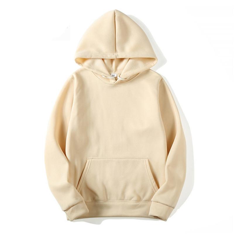 Autumn and Winter Sweater Men's Hooded Trend Hoodie Men's Jacket Sports Pullover Solid Color