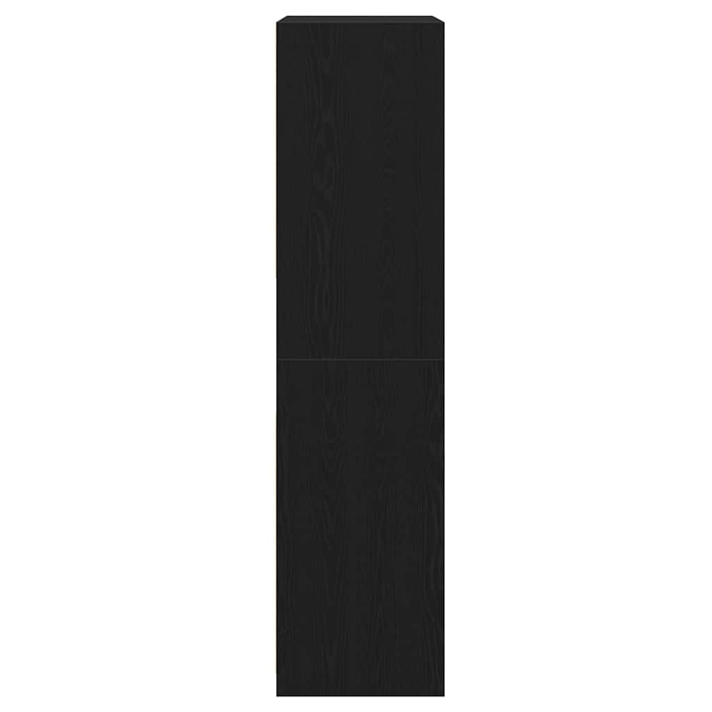Wardrobe with Shelf Black Oak Effect 100 x 50 x 200 cm
