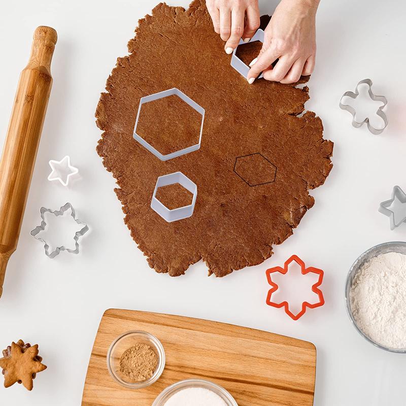 4 шт./набор футбольный узор торт печенье формы для самостоятельного изготовления шестигранные формы для помадки футбольный мяч печенье украшение для торта футбол