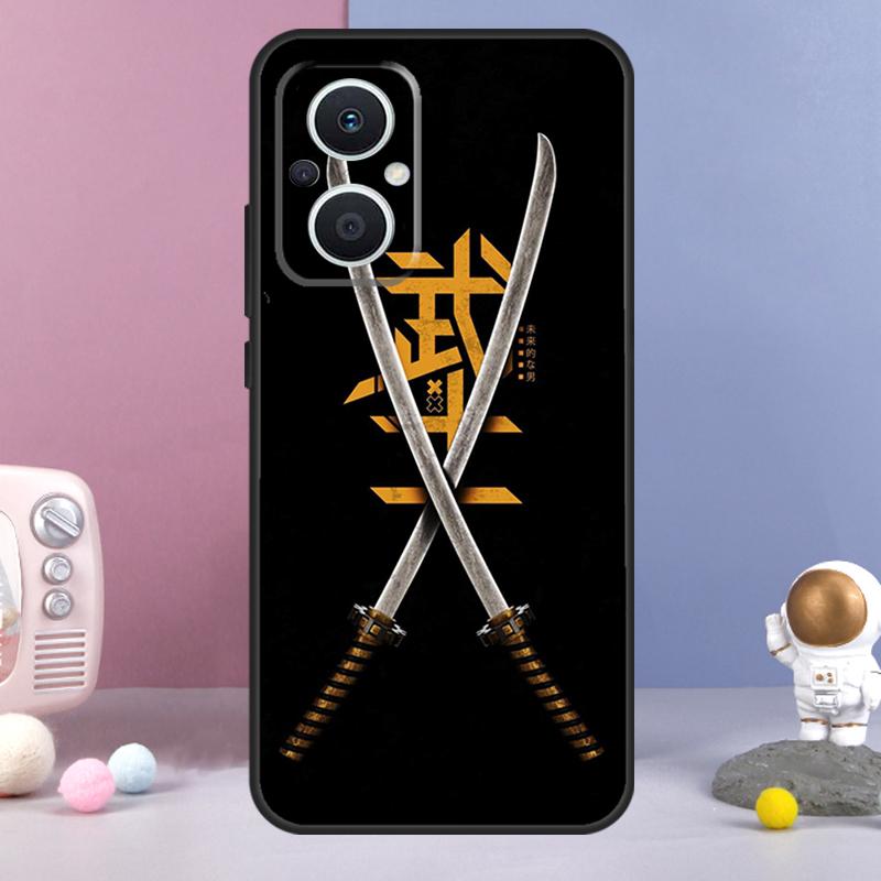 Япония Самурай Катана Чехол Для OPPO Reno 8 Lite 11F 12F 13F 14F 10 11 12 13 14 Pro OPPO Find X9 X5 X6 X8 Pro Чехол