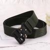 New Unisex Canvas Tactical Belt - No Metal Buckle, Woven Design, Ideal for Military Training.