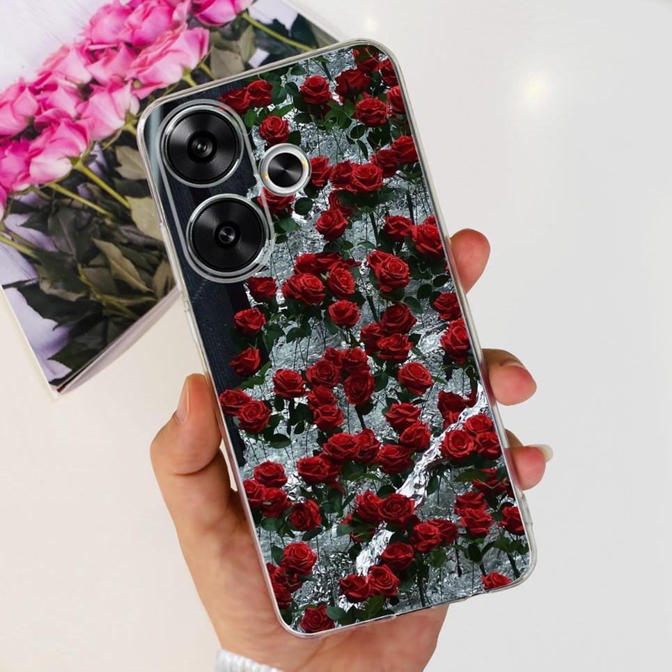 Flower Butterfly Women Fashion Back Cover For Xiaomi Redmi Turbo 3 Phone Funda Transparent Soft TPU Silicone Coque For Poco F6