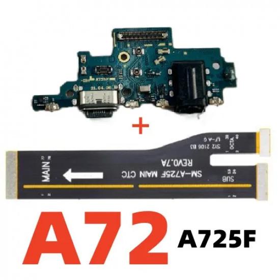 Зарядный USB-порт + Шлейф материнской платы для SamSung A21S A22 A31 A32 A50 A51 A52 A53 A70 A72 A536B Разъем зарядки Материнская плата