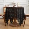 Retro Hollow Crochet Tablecloth Rectangular Round Dining Table Coffee Table Tablecloth Cabinet Cover Towel Household