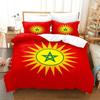 3D Print Morocco Flag Bedding Set Boys Girls Twin Queen Size Duvet Cover Pillowcase Bed Kids Adult Fashion Home Textileextile
