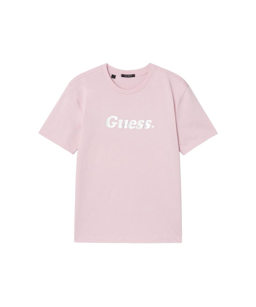Guess [Основное] Унисекс футболка с коротким рукавом и трескающейся фольгой, 4 цвета Mq2K8436
