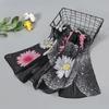Spring and Summer New Small Daisy Chiffon Small Silk Scarf Souvenir Medium and Light Scarf Travel Photo Scarf Woman