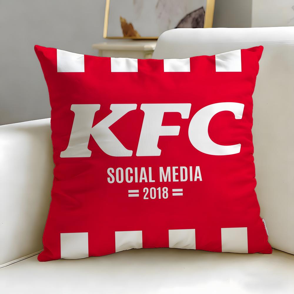 Бренд быстрого питания Kentucky Fried Chicken Наволочка Мягкая Легко стирающаяся Чехол для подушки Универсальный для дивана кровати путешествий и офиса
