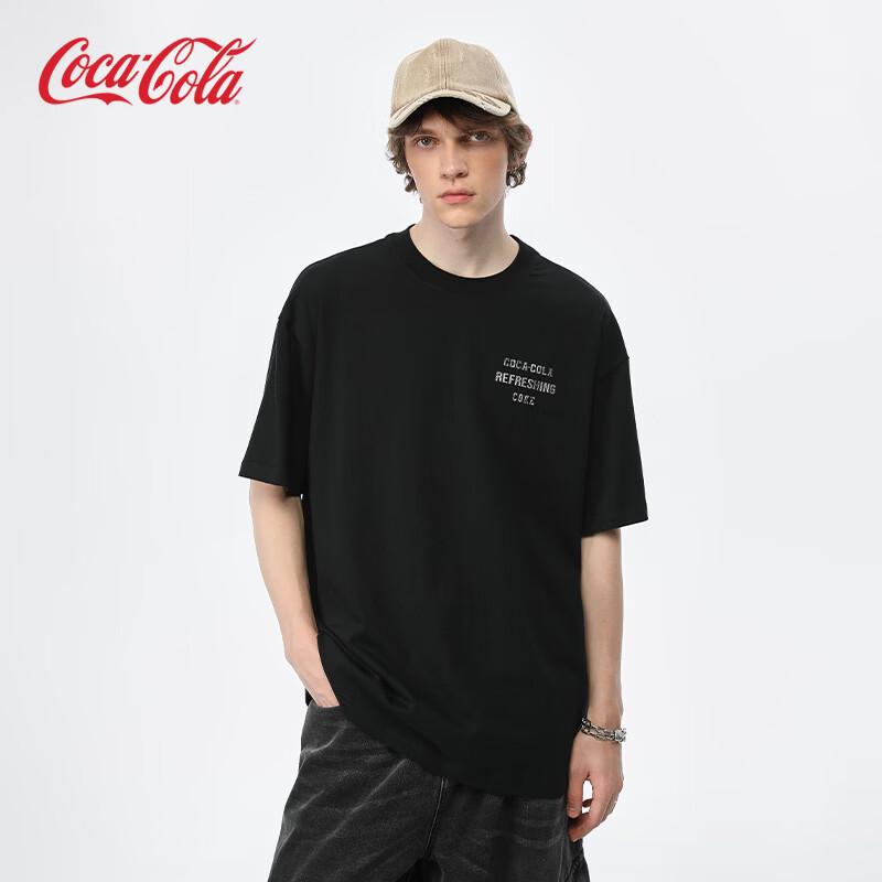 Мужская футболка Coca-Cola 2026 Summer с принтом в стиле distressed, с коротким рукавом