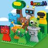 Строительные блоки Sprunki Incredibox с подставкой-дисплеем, мини-цифровая фигурка, набор строительных блоков, игрушка для самостоятельной сборки, коллекционный подарок