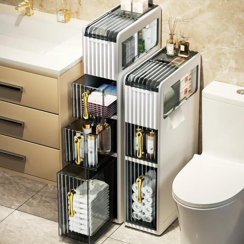 Kitchen Storage cabinet,Bathroom Storage Cabinet, Storage Shelves, Movable Shelf Rack,toilet Storage Cabinet