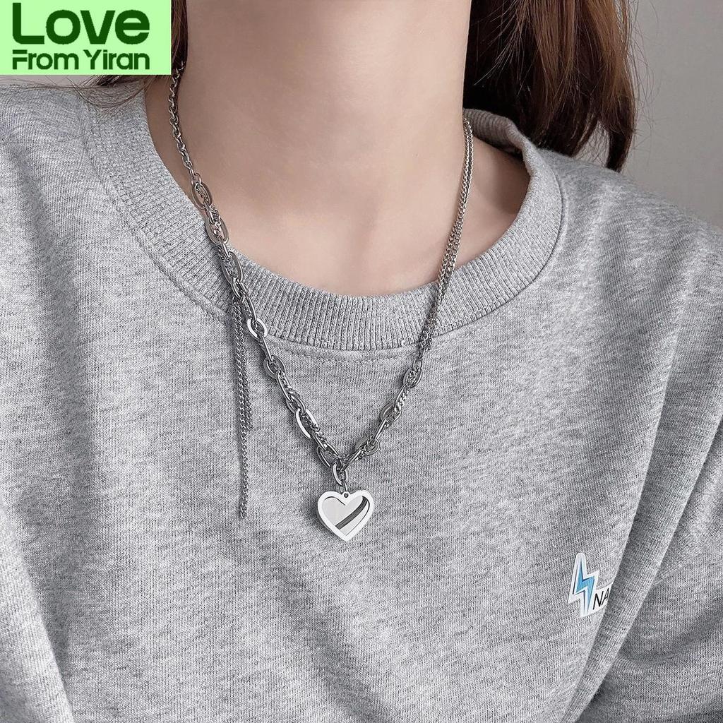Цвет Персиковое Сердце Женские Подвески Ожерелья Легкие Высококлассные Любовь Цепочка для Свитера Новое Поступление Нишевый Дизайн Ключица Цепочка Ювелирное Изделие Роскошный Подвес