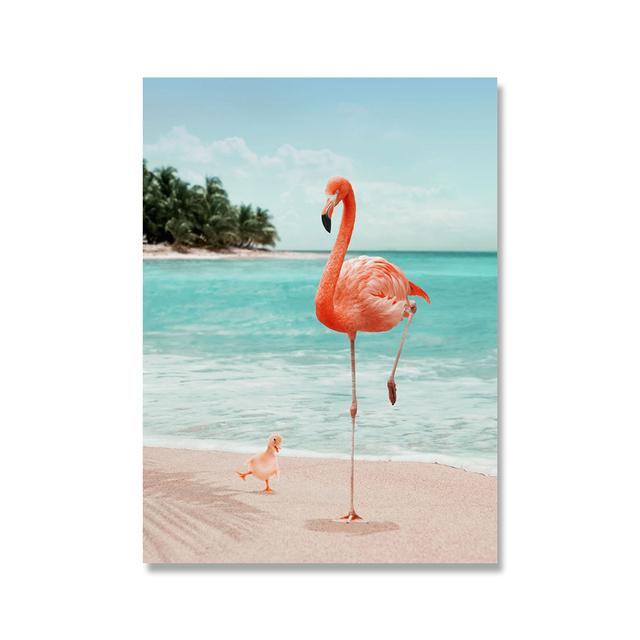 Fashion Style Funny Pink Pretty Flamingo Canvas Painting Posters And Prints Wall Pictures Home Decor For Living Room Bedroom