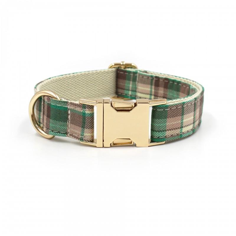 Plaid Dog Collar Leash Set With Bowknot Accessory Adjustable Sizes XS To XL Small Medium Dogs