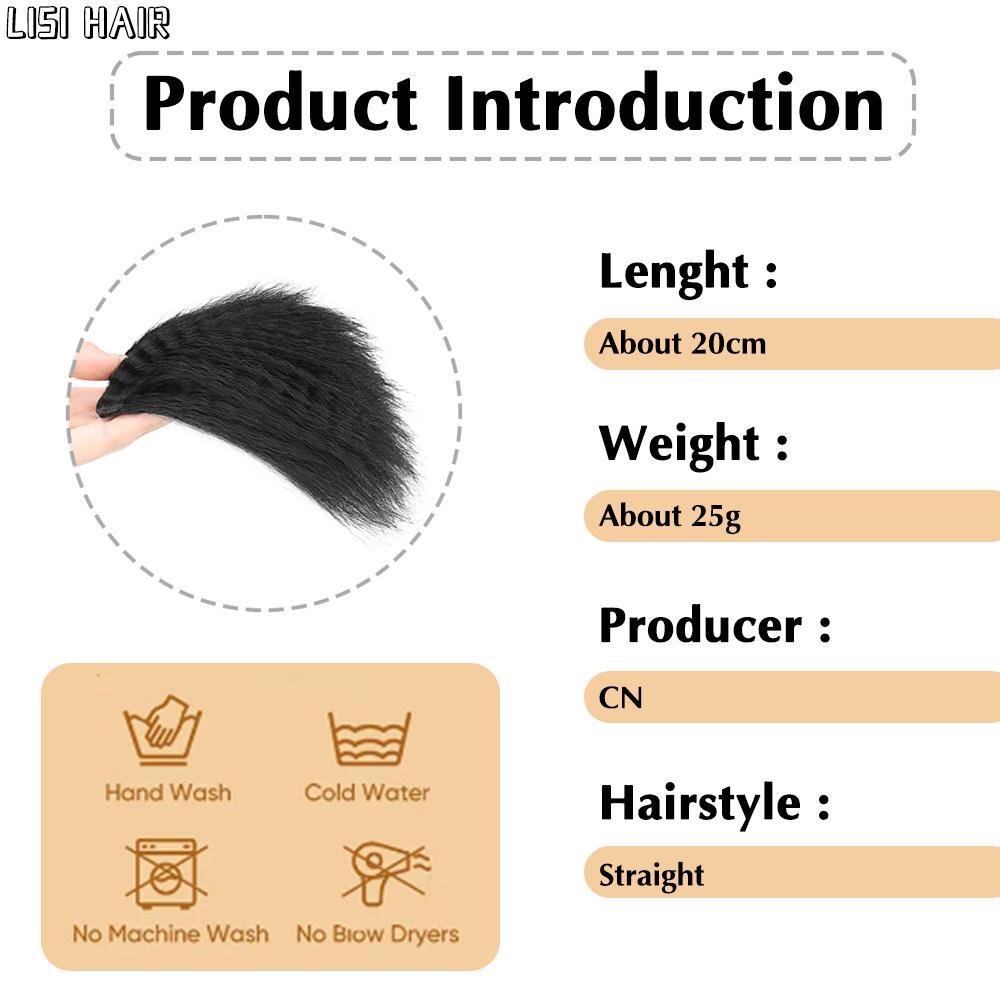 MERISIHAIR Синтетический зажим для парика с текстурой кукурузных усов в верхней части черепа для женщин, одежда для косплея