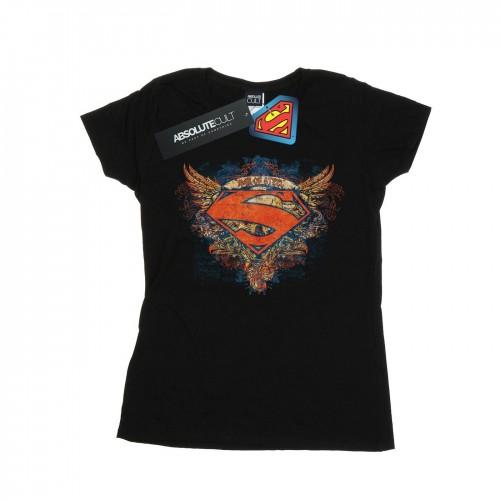 DC Comics Womens/Ladies Superman Wings Shield Cotton T-Shirt