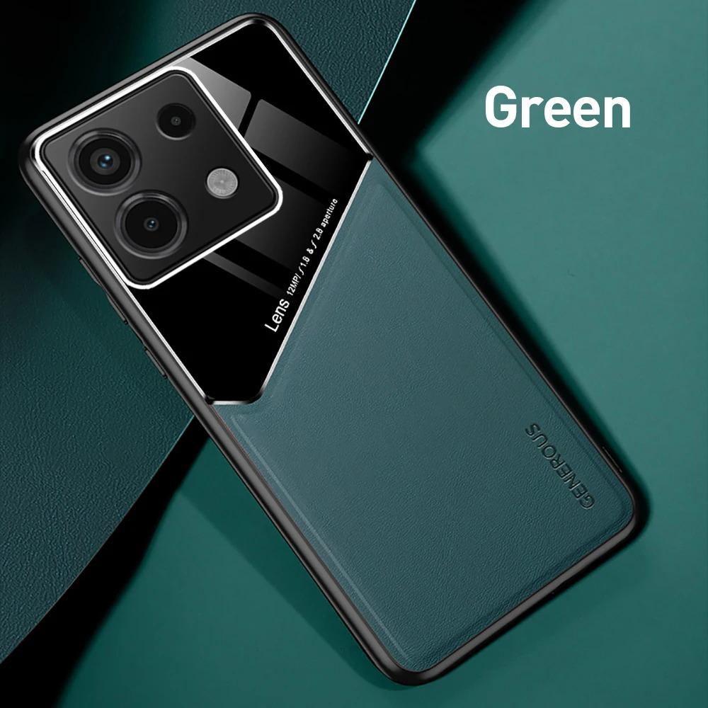 Кожаный текстурный чехол для Xiaomi Redmi Note Pro 13 5G Note 12 Pro 12S 11 11S с автомобильным магнитным противоударным деловым чехлом с полной защитой