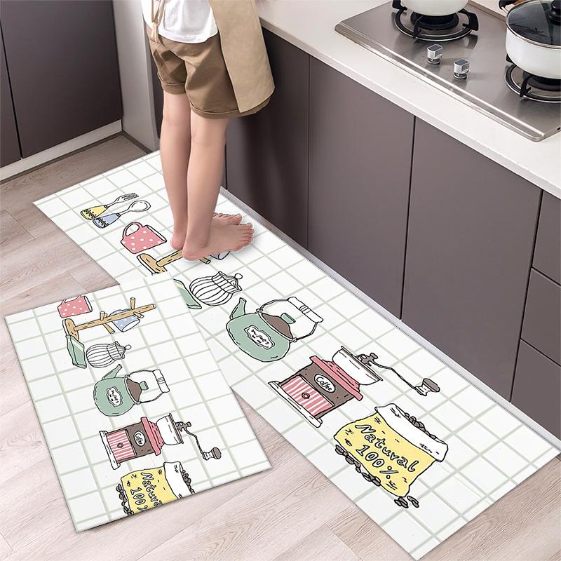 Коврик для кухни Мягкий утолщенный коврик для пола для кухни Водонепроницаемый нескользящий коврик для пола Ковровая дорожка