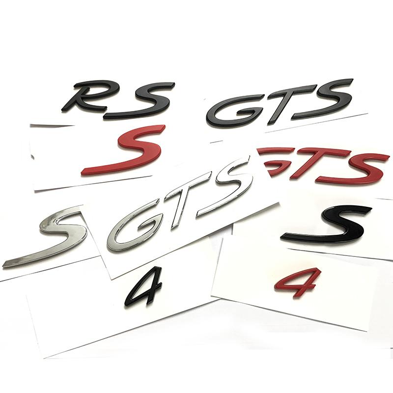 Top Quality 3D Car Letter Rear Trunk Logo Emblem Badge for Cayenne Panamera WPOQ5 Carrera targa Cayman Taycan electric 911 GTS GT3 RS