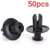 50 шт., 8 мм, фиксатор крыла автомобильного бампера, черные пластиковые зажимы, крепежные детали