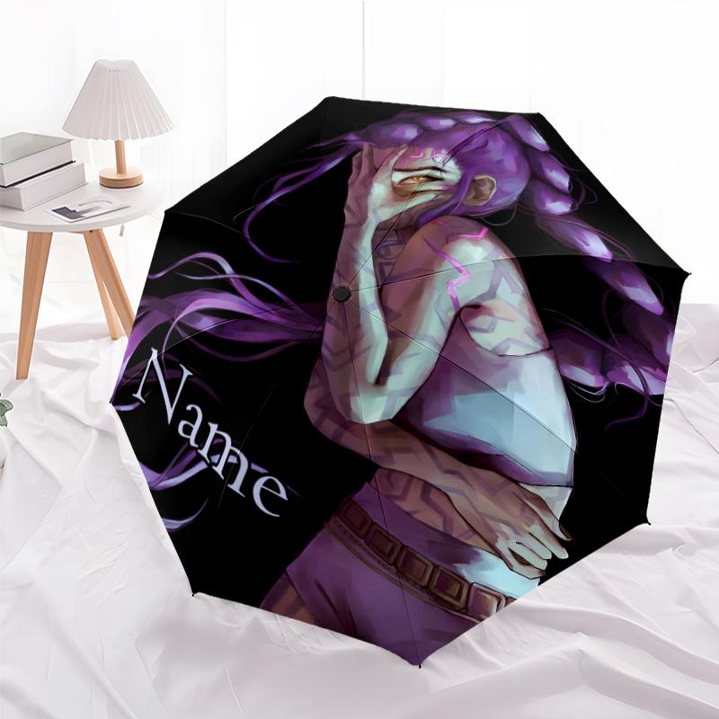 Personalized Name K-KPop Demon Hunters Print Umbrella - Automatic Open/Close, Eight-Rib Durable Frame, Automatic Folding Umbrella